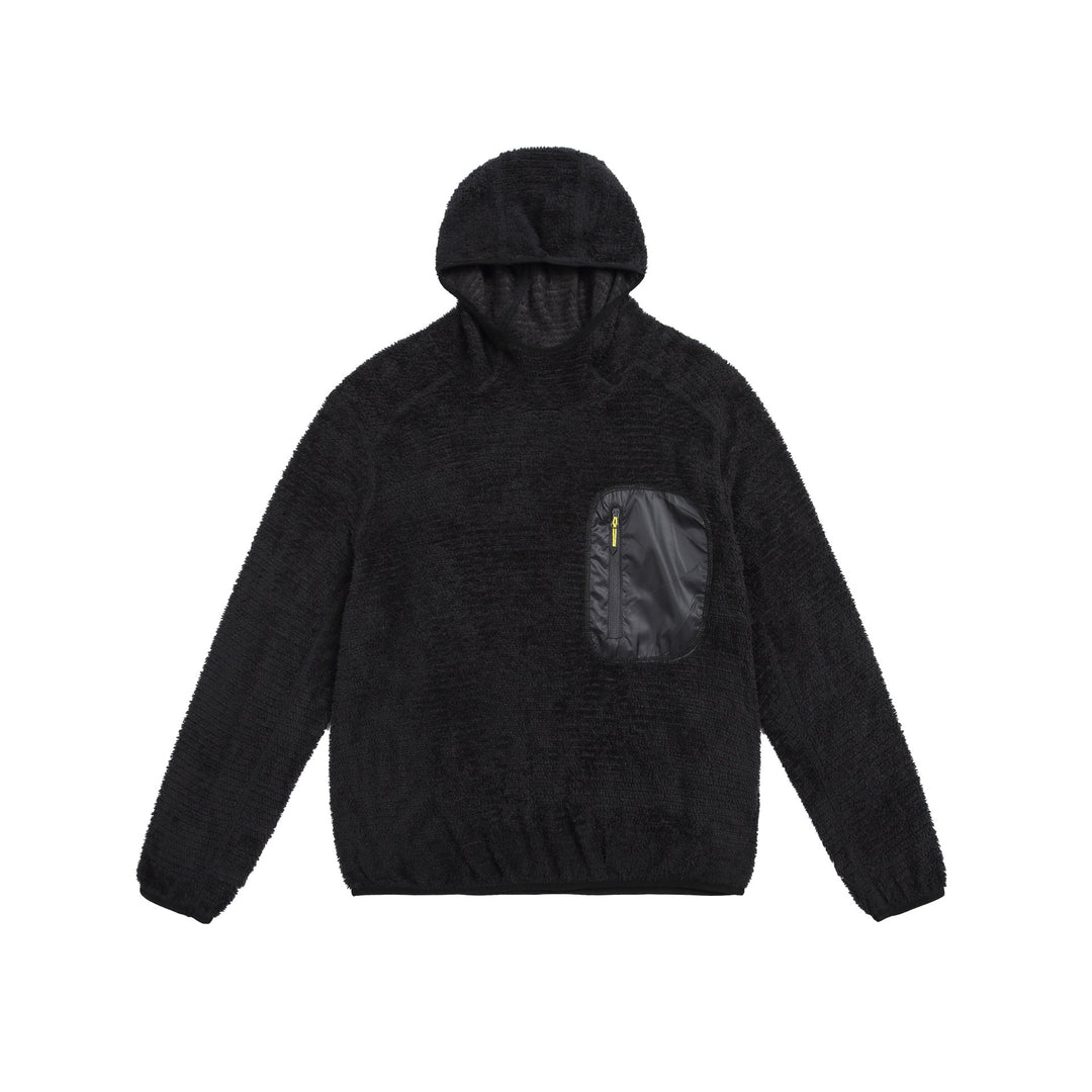 Unisex kuscheliger Kapuzen-Fleecepullover mit Brust-Reißverschlusstasche und elastischem Saum Nord Taschen