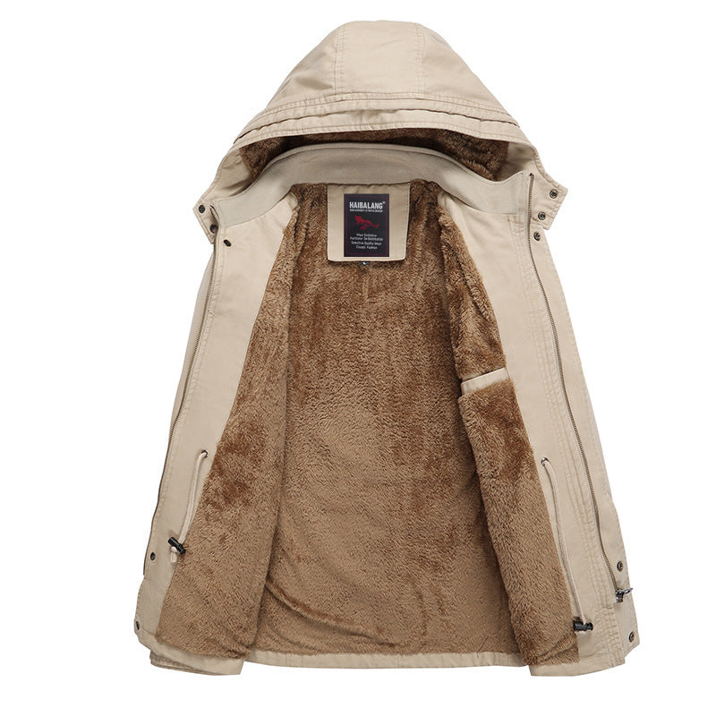 Herren mittellanger Fieldparka im Urban-Style mit Teddyfleece-Innenfutter Nord Taschen