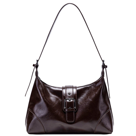 Damen modische Schultertasche mit strukturiertem Leder und zeitgemäßem Schnallenakzent Nord Taschen