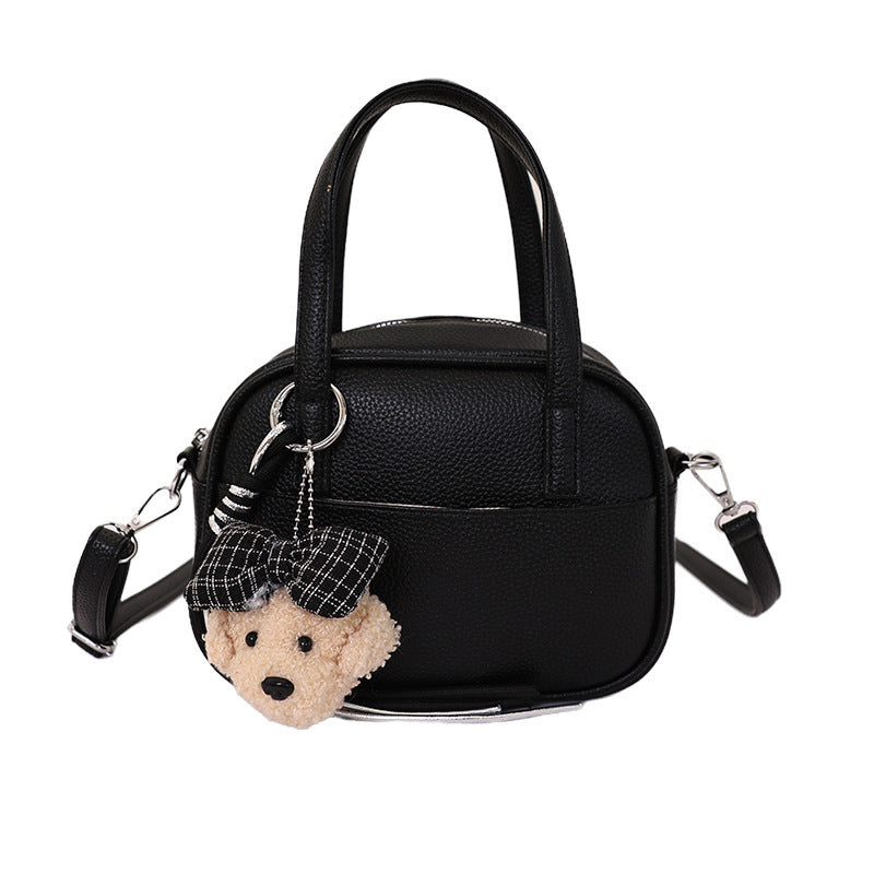 Damen Mini-Handtasche mit verspieltem Tieranhänger Nord Taschen