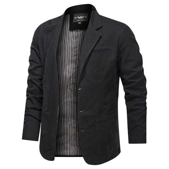 Herren legeres Baumwollblazer-Sakko mit klassischer Knopffront und aufgesetzten Taschen Nord Taschen