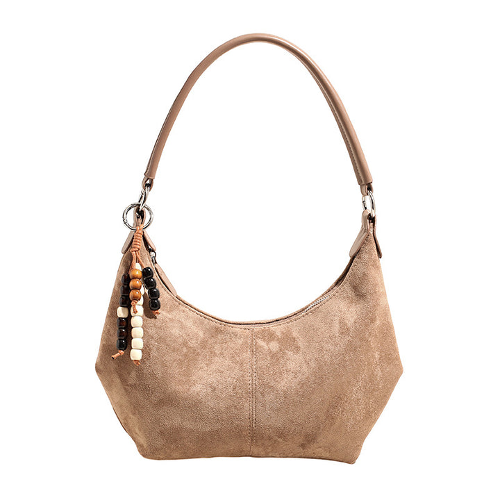 Damen Schultertasche mit eleganter Wildleder-Oberfläche Nord Taschen