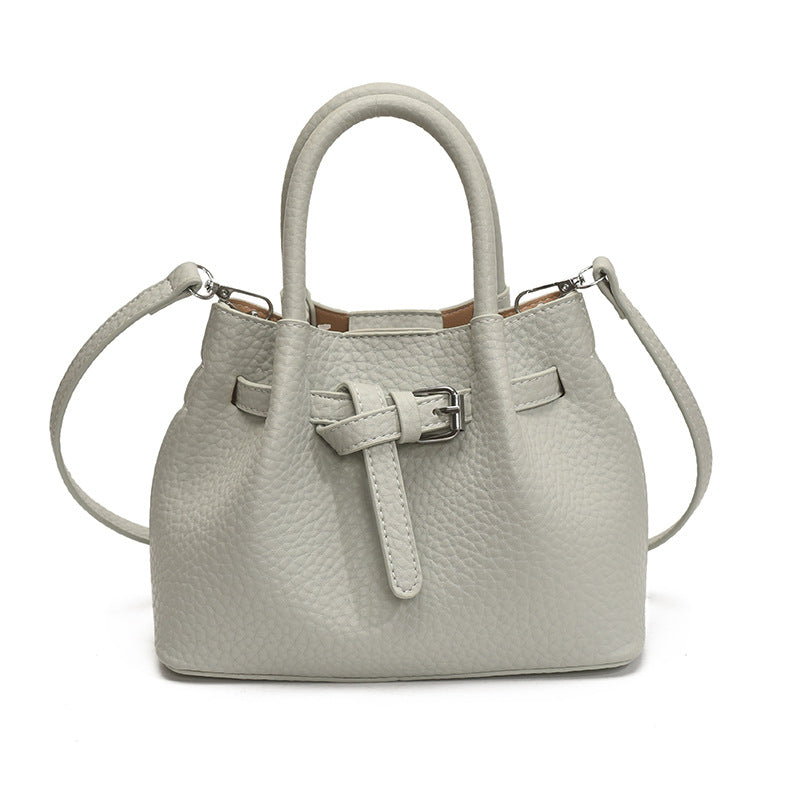 Damen Mini-Handtasche mit stilvollem Knopfverschluss Nord Taschen