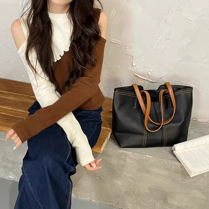 Damen elegante Tragetasche mit geschmackvoller Stickerei Nord Taschen