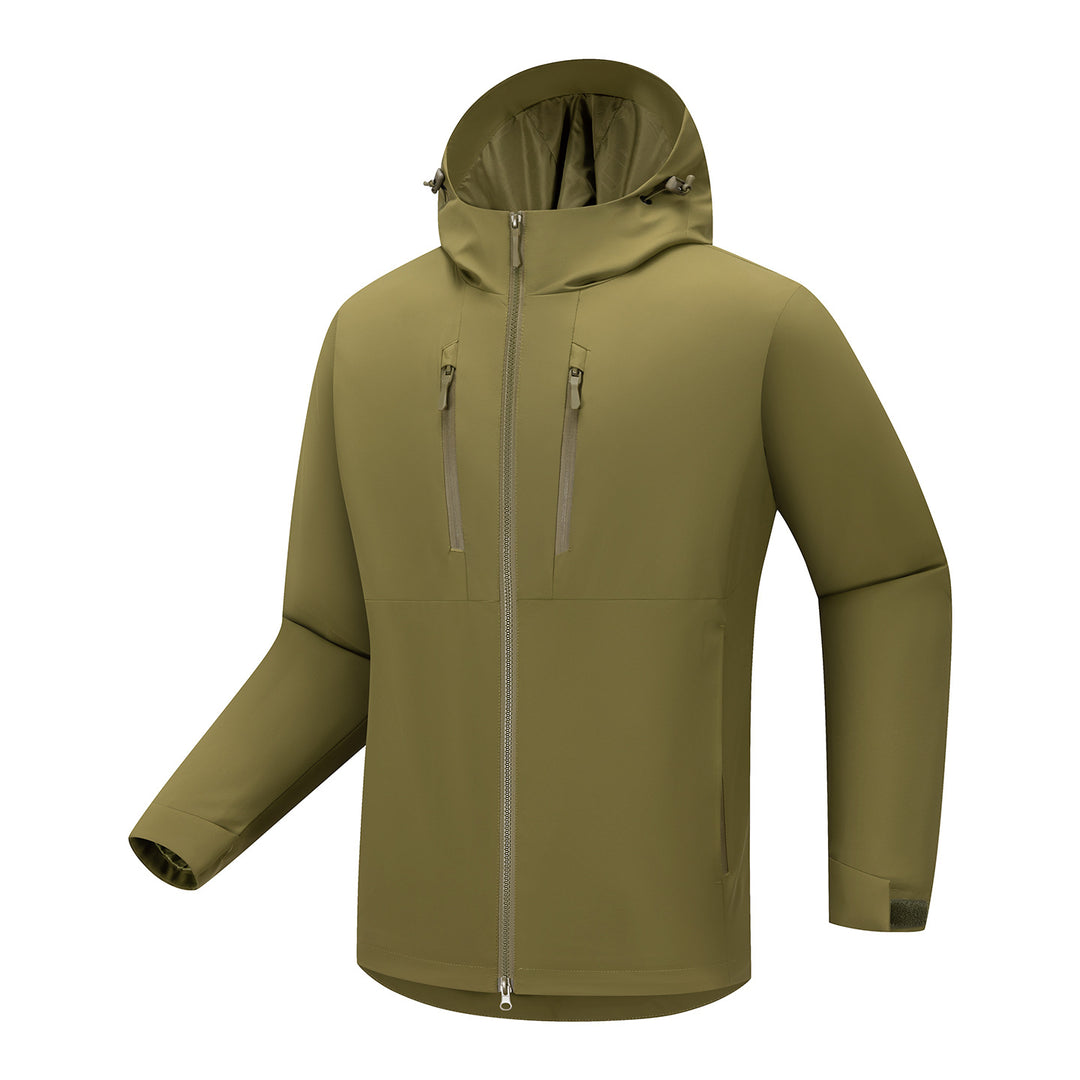Herren Technische Softshell-Jacke mit ergonomischer Kapuze und vertikalen Brusttaschen Nord Taschen