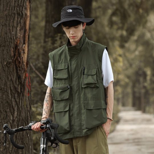 Herren leichte Multifunktions-Fieldjacke mit zahlreichen Utility‑Taschen und Belüftungsdetails Nord Taschen