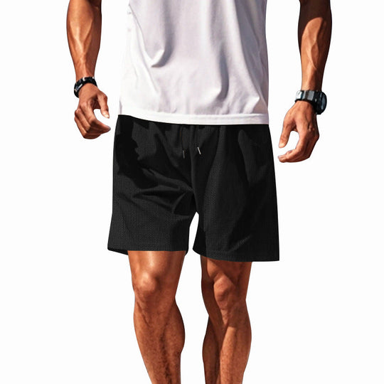 Herren nan zweilagige Badeshorts mit integrierter Kompressions-Innenhose und versteckter Handytasche