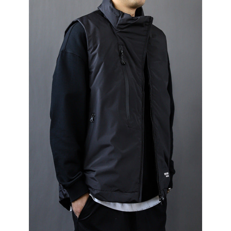 Herren Wattierte Outdoor-Steppweste mit hohem Stehkragen Nord Taschen