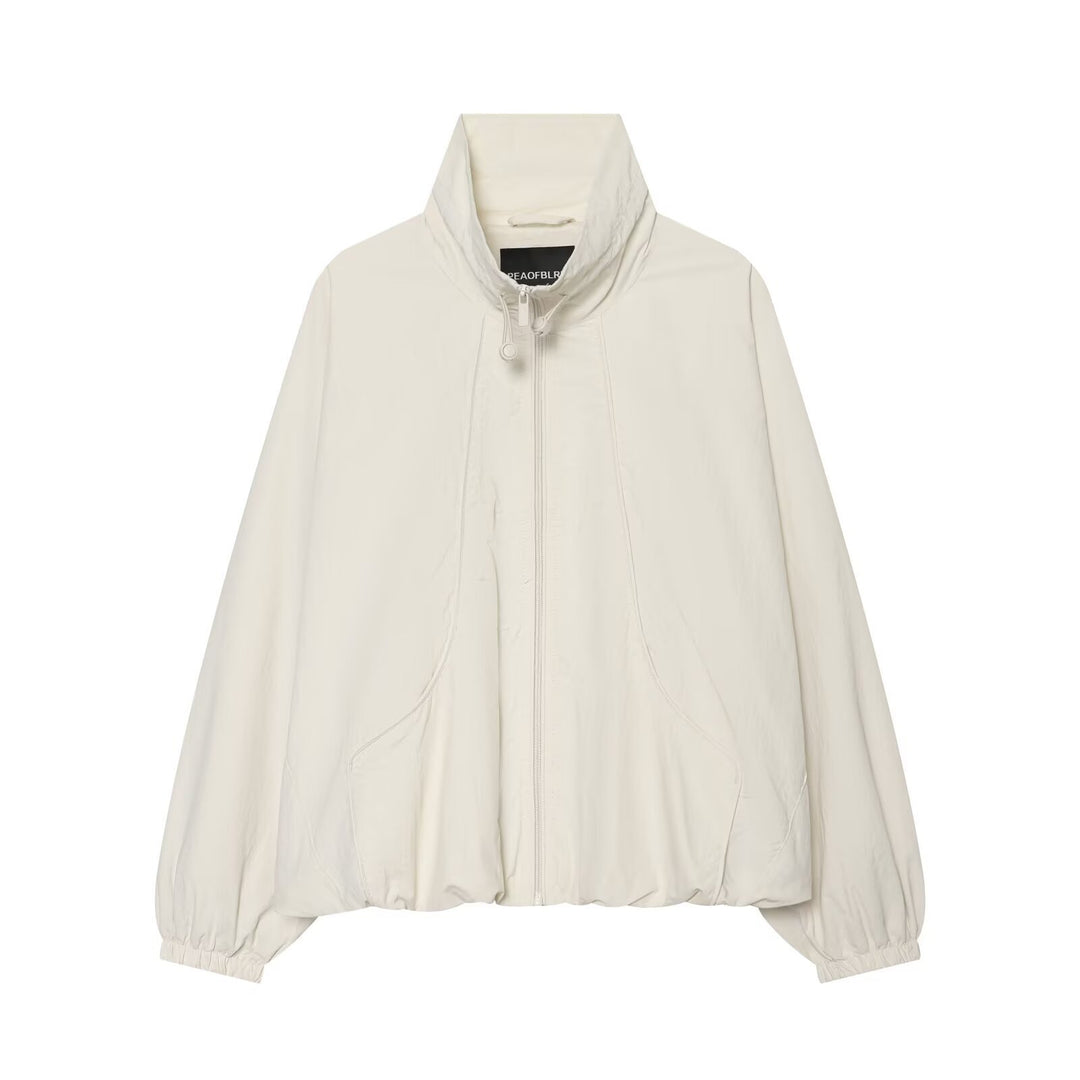 Damen Leichte wattierte Windjacke mit Stehkragen und Polka‑Dot‑Print Nord Taschen