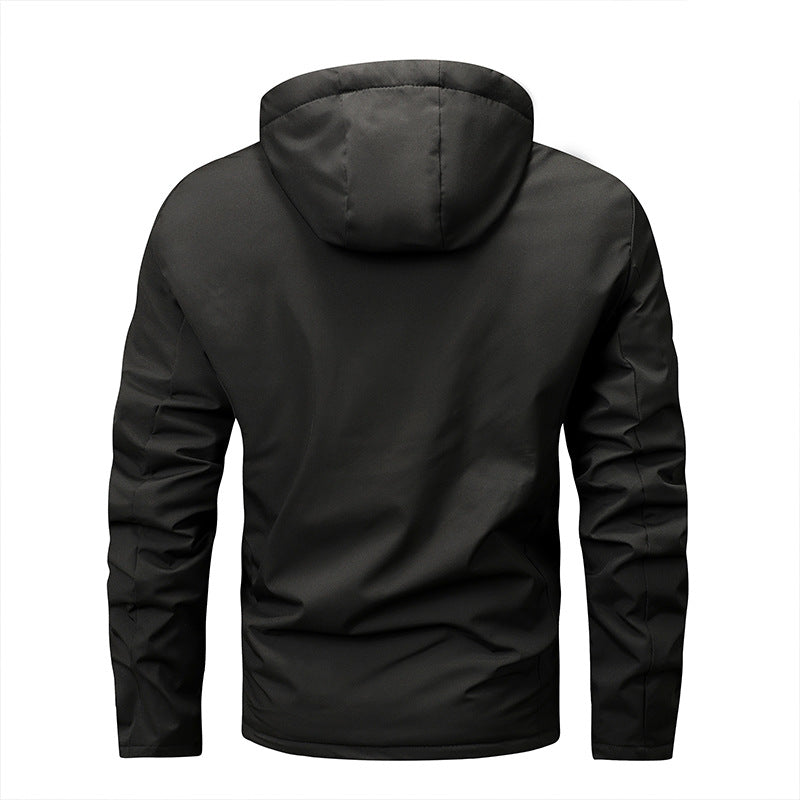 Herren  gepolsterte Softshell-Thermojacke mit Kapuze und kuscheligem Fleecefutter Nord Taschen