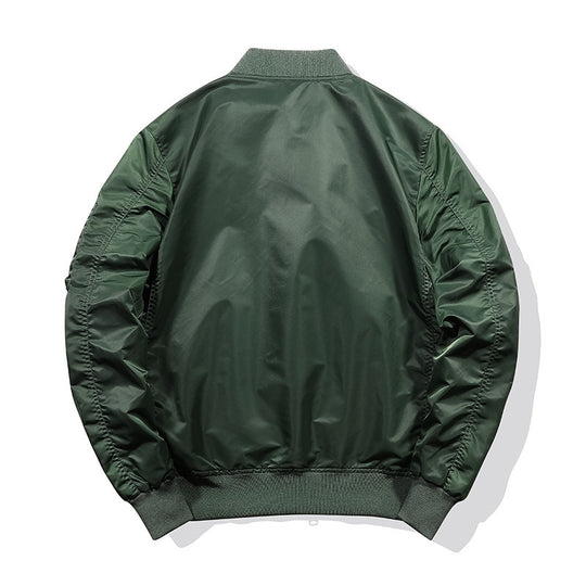 Herren Nylon-Bomberjacke im Aviator-Stil mit Ärmeltasche und gerippten Bündchen Nord Taschen