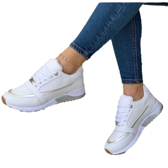 Damen  elegante City-Sneaker mit dezenter Metallic-Infusion, leicht gepolsterter Komfortsohle und profilierter Gummilaufsohle Nord Taschen