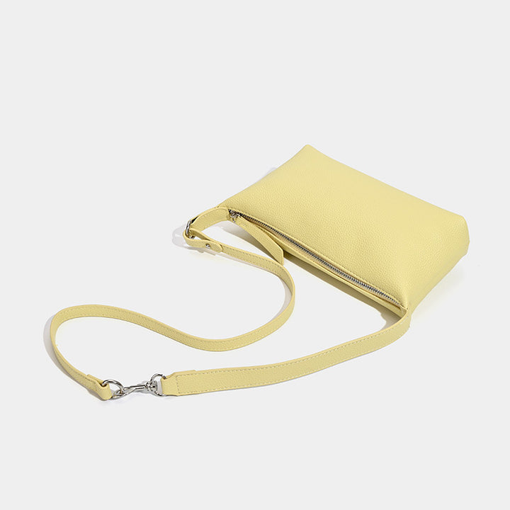 Damen Clutch-Tasche mit elegantem Leder-Material und abnehmbarer Trageschlaufe Nord Taschen