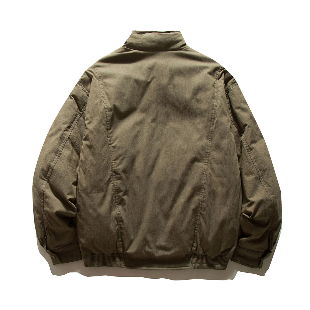 Herren Kurz geschnittene isolierte Blousonjacke im Field‑Look mit hohem Stehkragen und Pattentaschen Nord Taschen