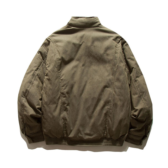 Herren Kurz geschnittene isolierte Blousonjacke im Field‑Look mit hohem Stehkragen und Pattentaschen Nord Taschen