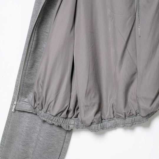 Damen Cropped Kapuzenjacke mit Reißverschluss, Ballonärmeln und elastischem Saum Nord Taschen