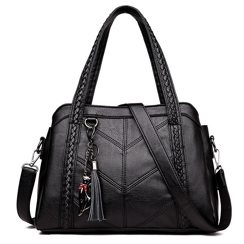Damen modische Handtasche mit geflochtenen Akzenten Nord Taschen