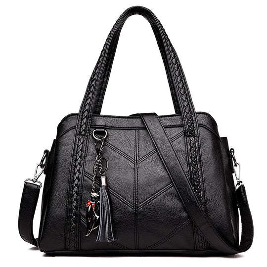 Damen modische Handtasche mit geflochtenen Akzenten Nord Taschen