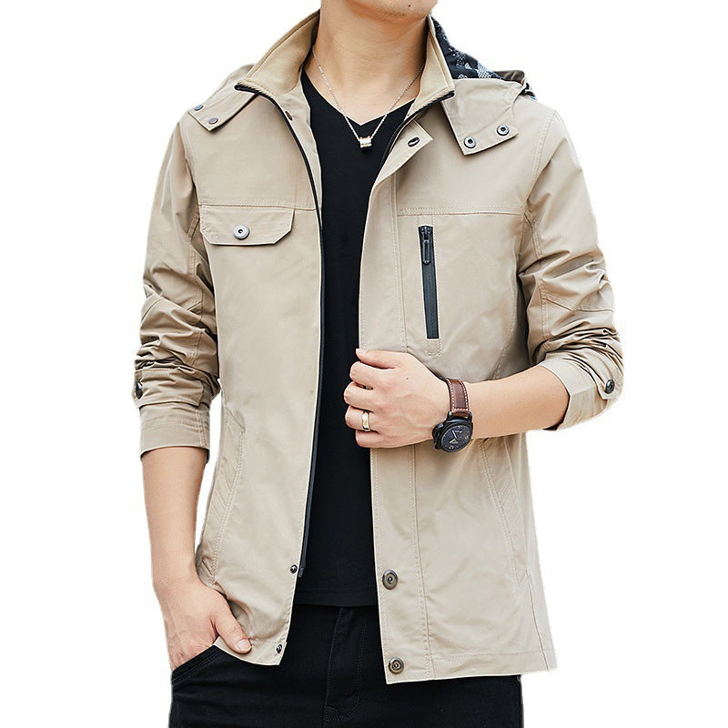 Herren Leichter Kapuzen-Fieldblouson im Casual-Utility-Stil Nord Taschen