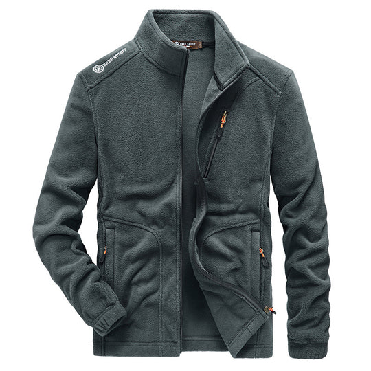 Herren Microfleece-Outdoorjacke mit Stehkragen, durchgehendem Reißverschluss und Ziptaschen Nord Taschen