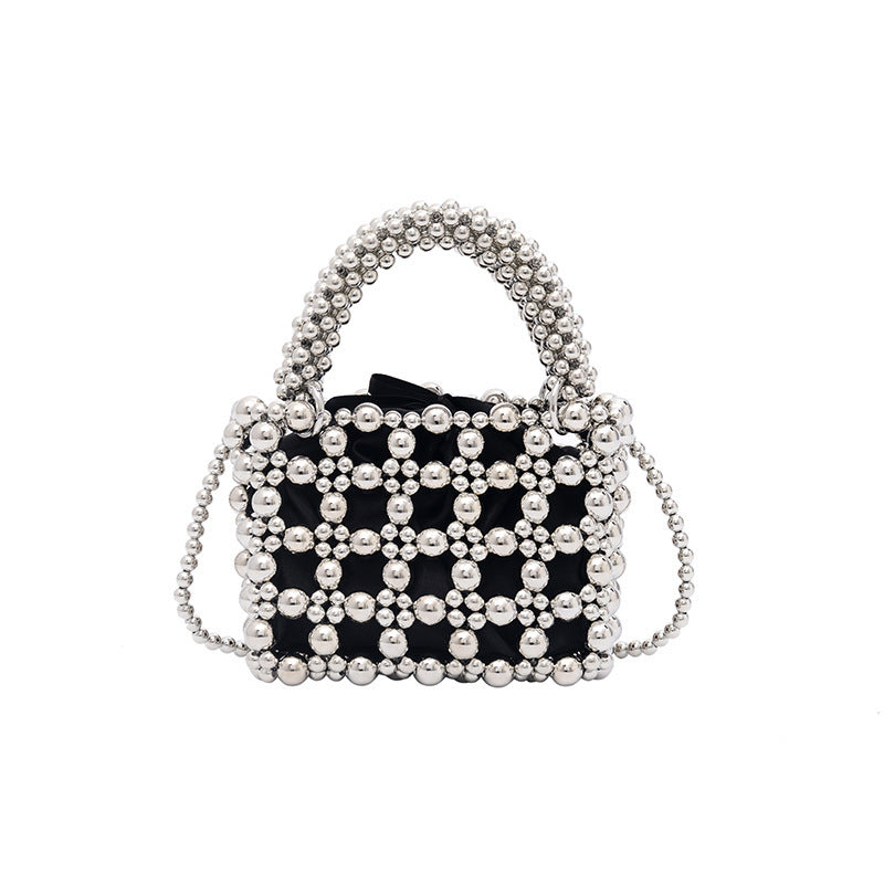 Damen Designer Handtasche aus kunstvollen Perlen Nord Taschen