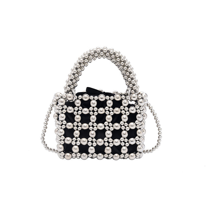 Damen Designer Handtasche aus kunstvollen Perlen Nord Taschen