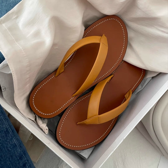 Damen Edle Zehentrenner-Sandalen mit hochwertigem Riemendesign und komfortablem Fußbett Nord Taschen
