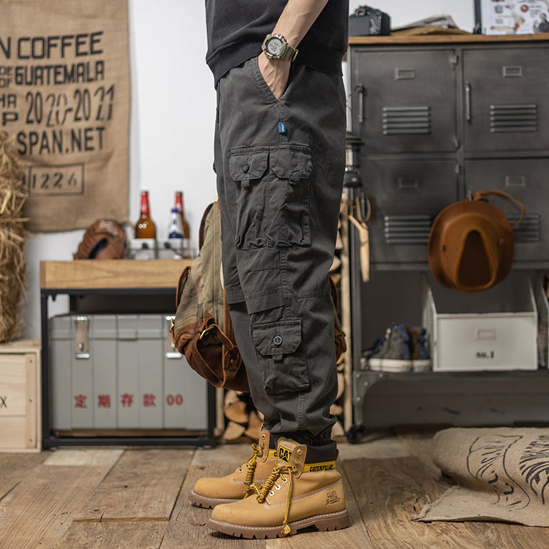 Herren Utility-Cargohose mit Kordelzug, elastischem Saum und Mehrfach-Taschen Nord Taschen