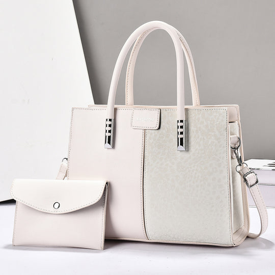 Damen elegante Tragetasche mit strukturierter Oberfläche und abnehmbarer Mini-Clutch Nord Taschen