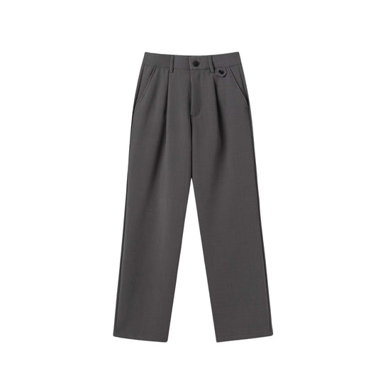 Damen Weite Bundfaltenhose mit hoher Taille und klassischem Bunddetail Nord Taschen