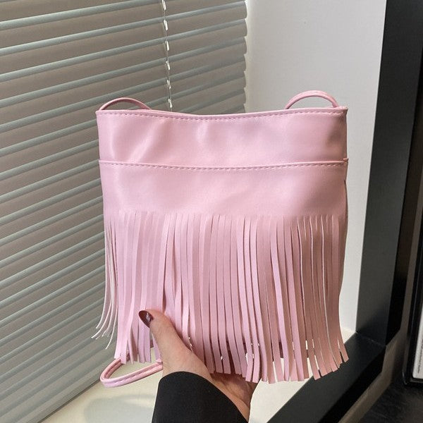Damen schicke Umhängetasche mit fransigen Details Nord Taschen