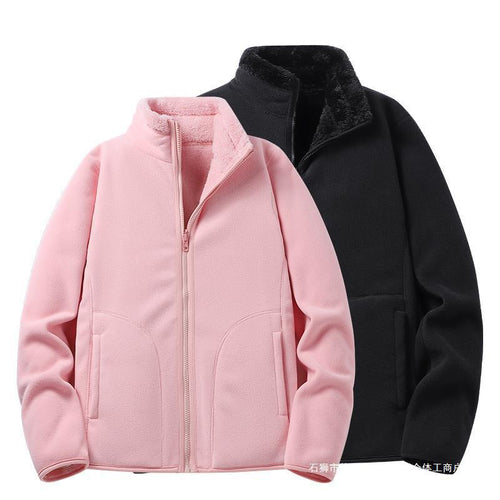 Damen Gefütterte Fleece-Jacke mit Teddyfutter, Stehkragen & durchgehendem Reißverschluss Nord Taschen