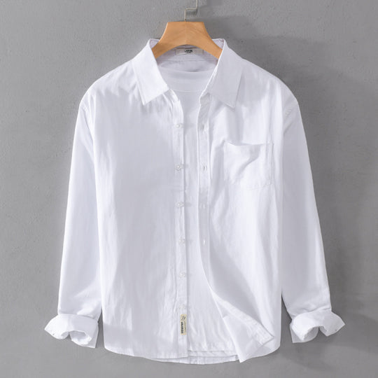 Herren Leichtes Baumwoll‑Leinen Overshirt mit Brusttasche und Relaxed‑Fit Nord Taschen