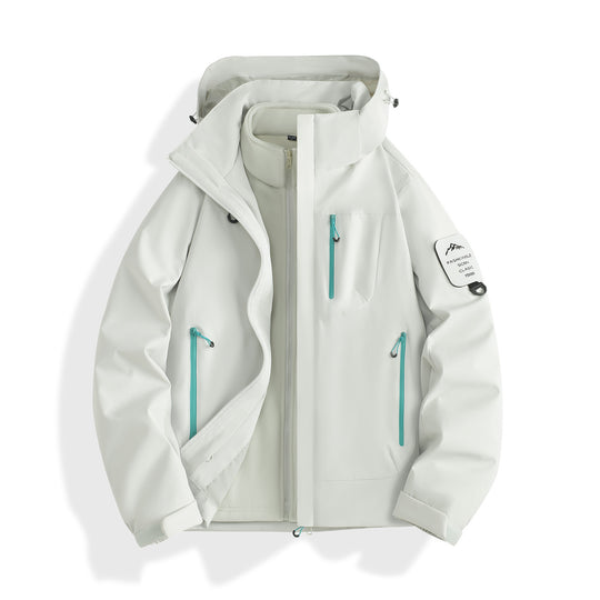 Damen zweilagige Softshell-Parka mit herausnehmbarem Fleecefutter und wasserdichten Reißverschlüssen Nord Taschen