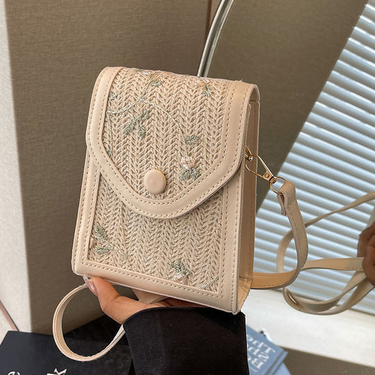 Damen Mini-Handtasche mit floralem Stickdesign Nord Taschen