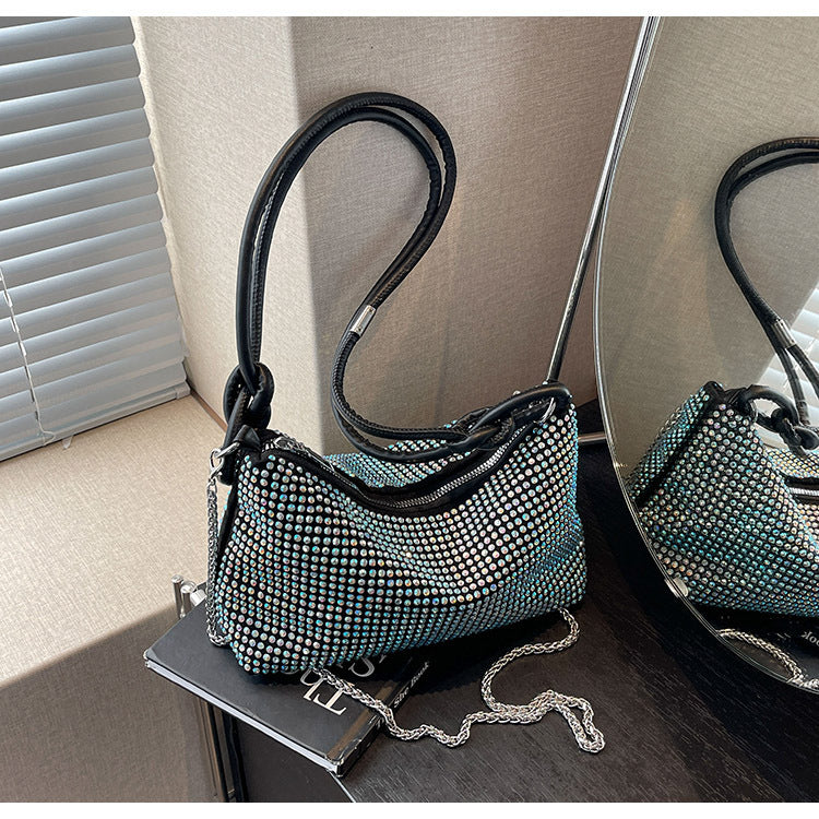 Damen Glamouröse Handtasche mit funkelnden Strassverzierungen Nord Taschen