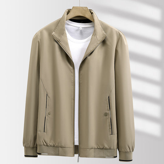 Herren Leichte Urban-Windjacke mit Stehkragen, Zwei-Wege-Reißverschluss und Reißverschlusstaschen Nord Taschen