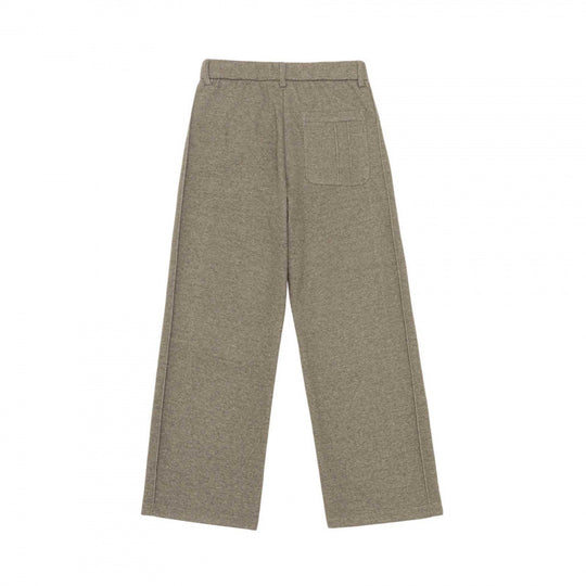 Damen Weite Wollmix-Hose mit Bügelfalte, Hoher Bund und geradem Bein Nord Taschen