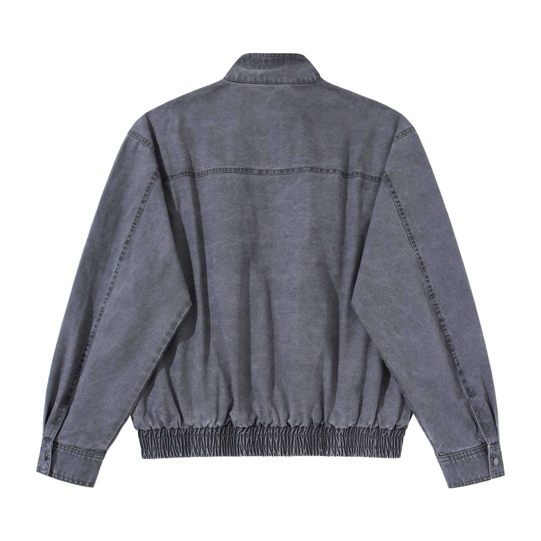 Herren Kurz geschnittener Utility‑Blouson mit hohem Stehkragen, Reißverschluss und elastischem Saum Nord Taschen