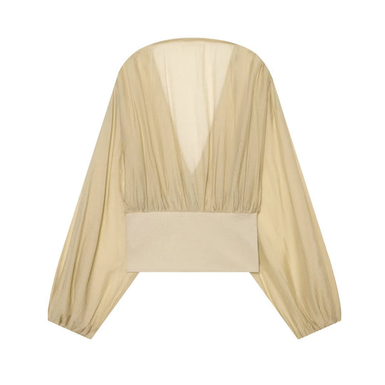 Damen Cape-Bolero mit Korsettbund und voluminösen Ballonärmeln Nord Taschen