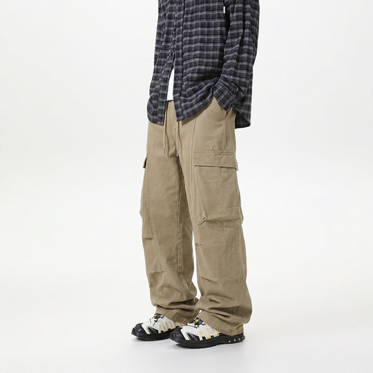 Herren Baggy-Cargo-Hose mit tiefem Schritt, Oversized-Silhouette und aufgesetzten Utility-Taschen Nord Taschen