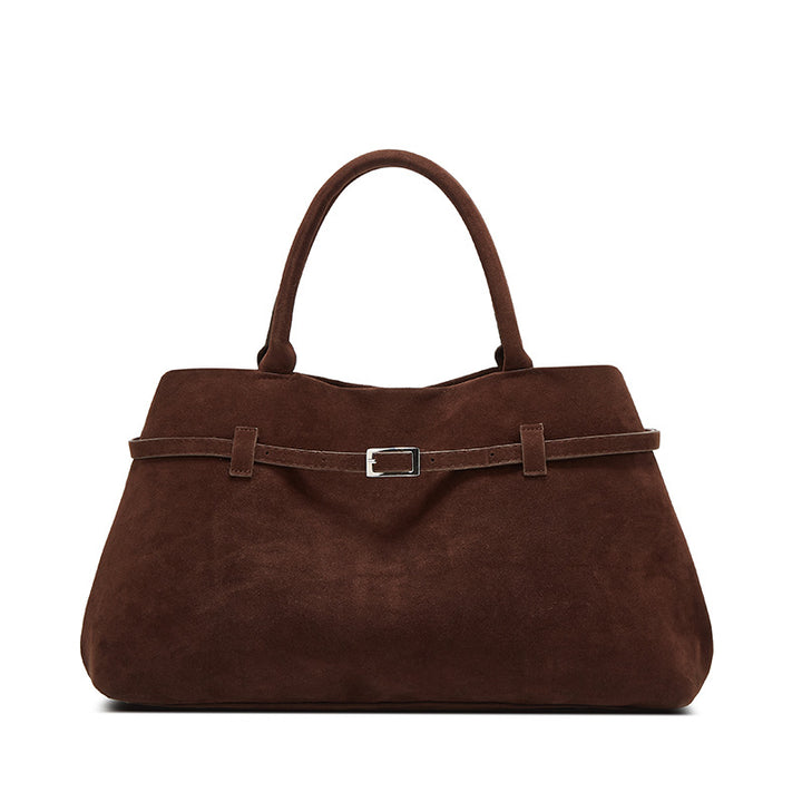 Damen Hobo-Tasche mit luxuriösem Wildleder-Finish und stilvollem Gurtakzent Nord Taschen
