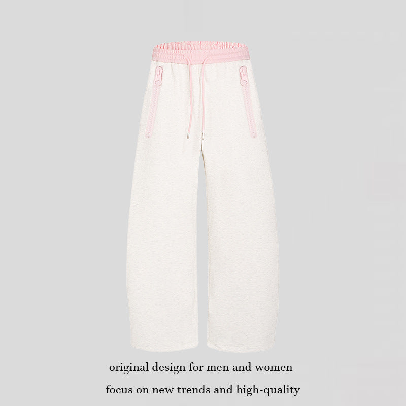 Damen Weite Lounge-Hose mit hohem Komfortbund, Kordelzug und Reißverschlusstaschen Nord Taschen