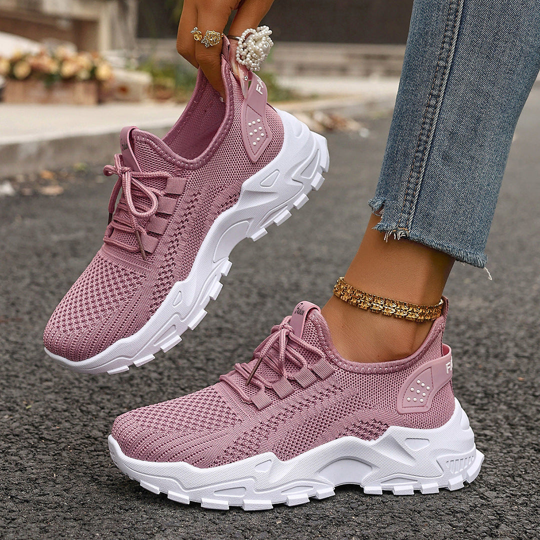 Damen Sportliche Mesh Sneakers mit dämpfender Sohle und atmungsaktiver Konstruktion