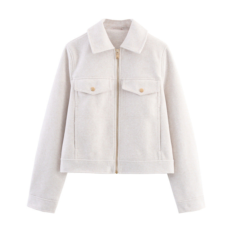 Damen Leichte wattierte Windjacke mit Stehkragen und Polka‑Dot‑Print Nord Taschen