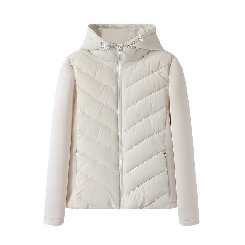 Damen Hybrid-Steppjacke mit Wattierung, Kapuze und elastischen Ärmel-Einsätzen Nord Taschen