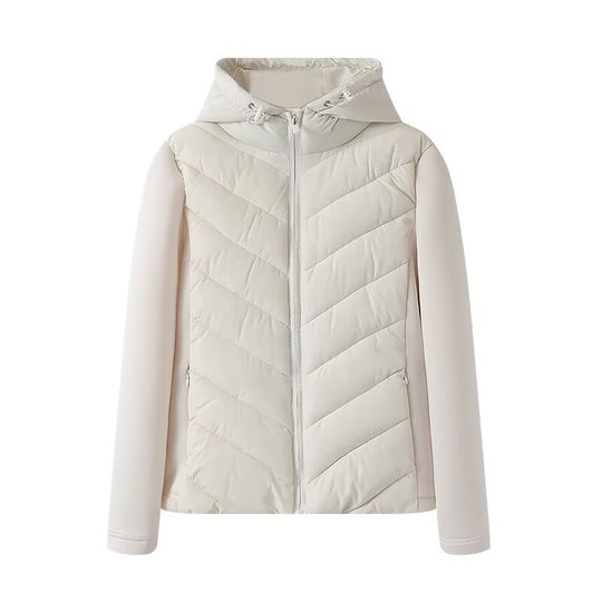 Damen Hybrid-Steppjacke mit Wattierung, Kapuze und elastischen Ärmel-Einsätzen Nord Taschen
