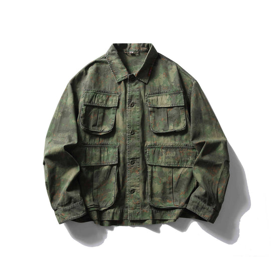 Herren Cargo-Overshirt im Utility-Stil mit Camouflage-Print und Mehrfachtaschen Nord Taschen