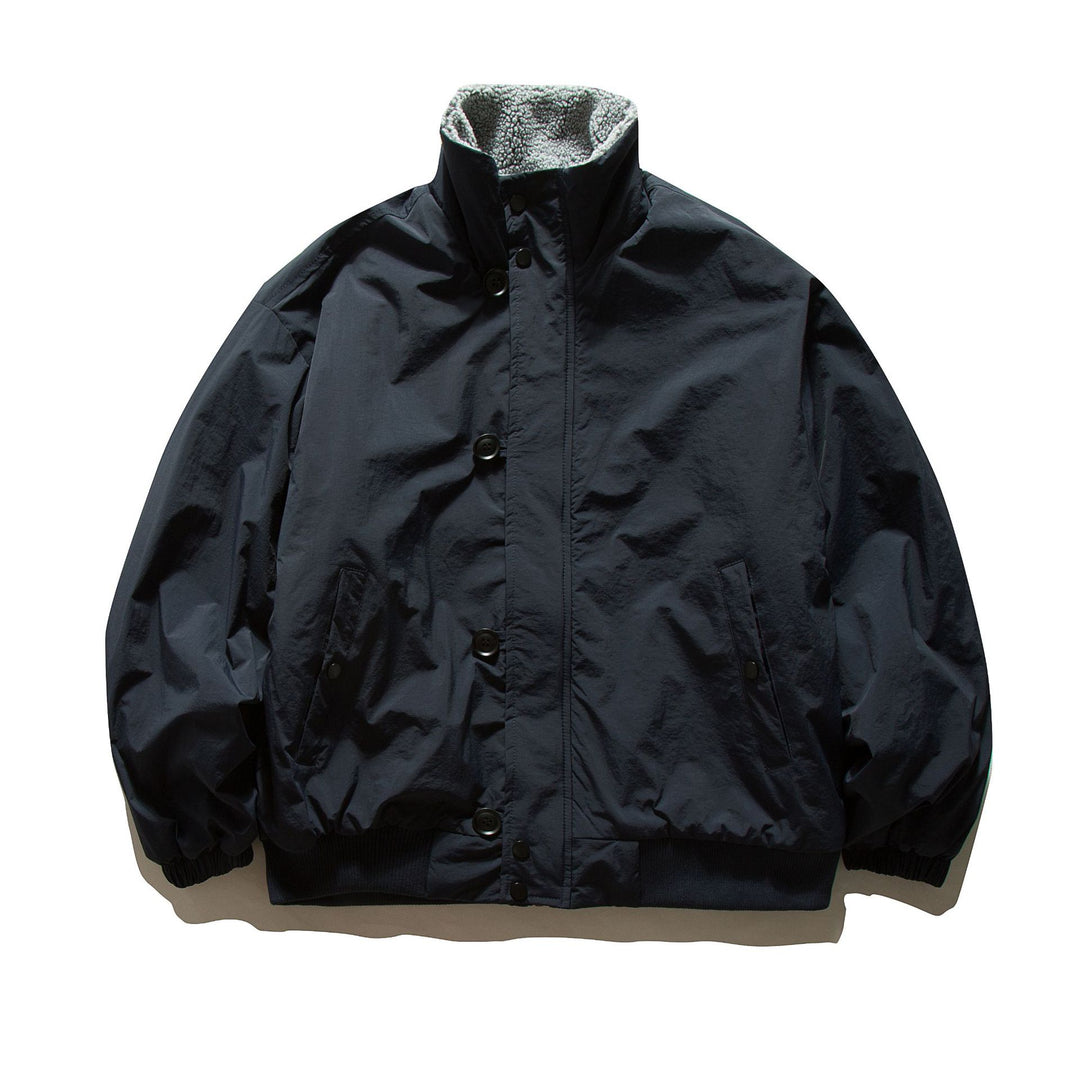 Herren Kurz geschnittene Thermo‑Blousonjacke mit hochgeschlossenem Sherpa‑Kragen Nord Taschen