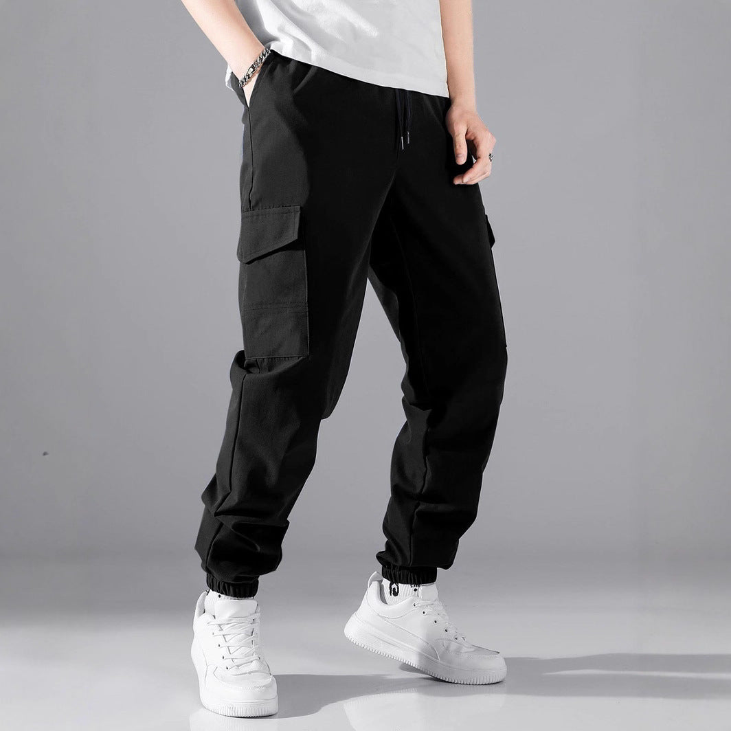 Herren Technische Cargo-Jogginghose im Utility‑Stil mit Klappentaschen & elastischen Knöchelbündchen Nord Taschen